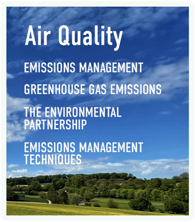 Air Quality - Emissions Management - Greenhouse Gas Emissions - The Environmental Partnership - Emissions Management Techniques 